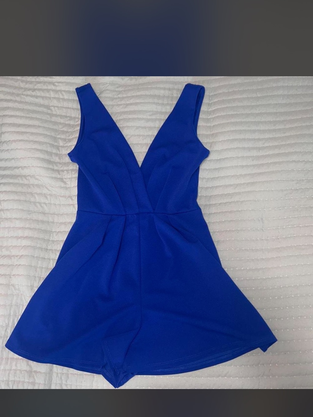 Charlotte Russe Royal Blue V-Neck Romper